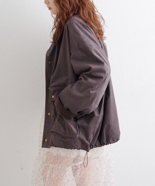 スエードライク中綿ジャケット（その他アウター）｜w closet（ダブル
