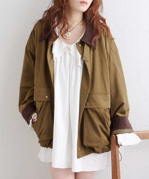 w closet（ダブルクローゼット）の「スエードライク中綿ジャケット