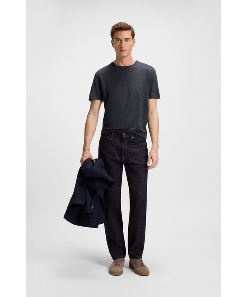 BOSS（ボス）の「BECKHAM x BOSS Tシャツ ソフトリネン（Tシャツ/カットソー・メンズ・ダークブルー/ピンク・XXL/M/S/L/XXXL/XL）」の4枚目の写真