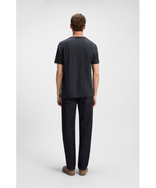 BOSS（ボス）の「BECKHAM x BOSS Tシャツ ソフトリネン（Tシャツ/カットソー・メンズ・ダークブルー/ピンク・XXL/M/S/L/XXXL/XL）」の5枚目の写真