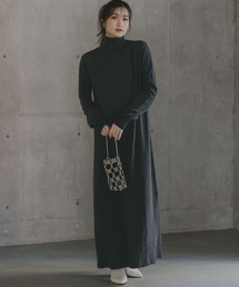 高身長 ハイネックニットワンピース(トールサイズ)Essenave