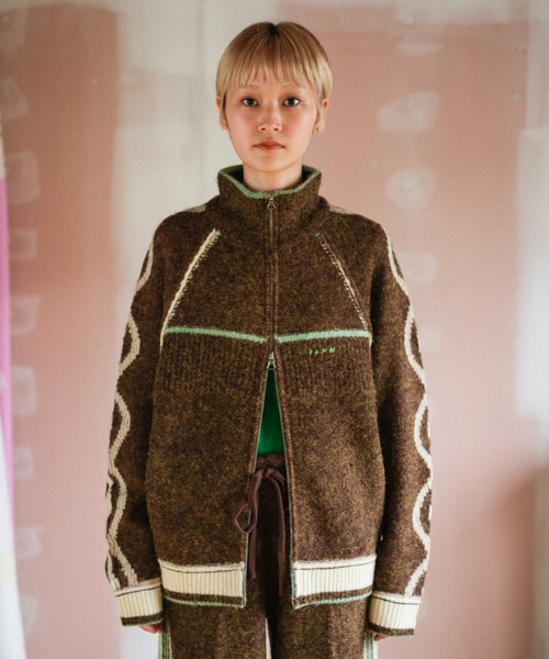 ホームウェアのニットトラックジャケット（ニット/セーター）｜PAMM