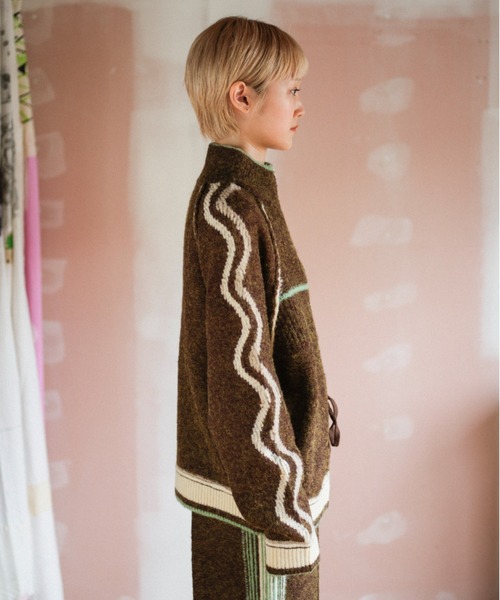 ホームウェアのニットトラックジャケット（ニット/セーター）｜PAMM