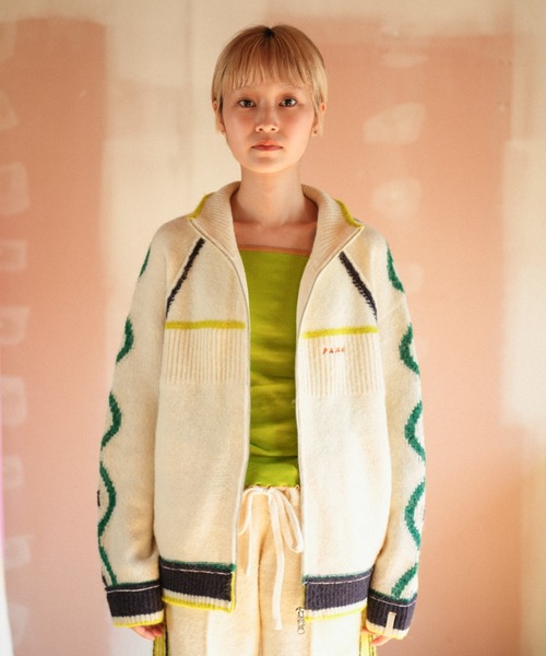 ホームウェアのニットトラックジャケット（ニット/セーター）｜PAMM