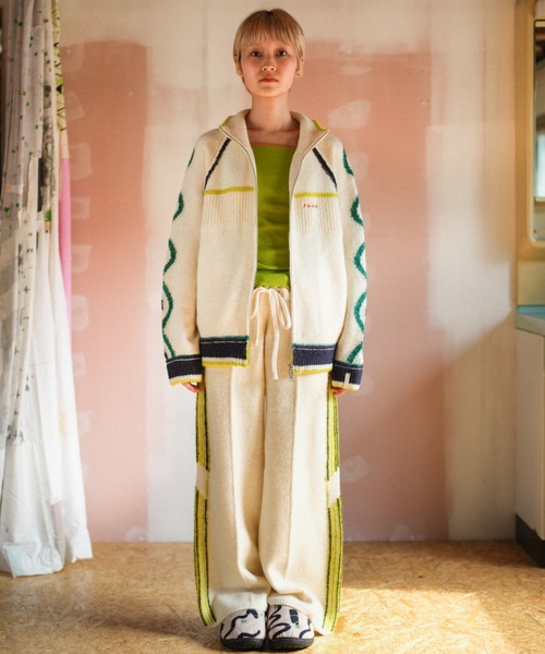 ホームウェアのニットトラックジャケット（ニット/セーター）｜PAMM