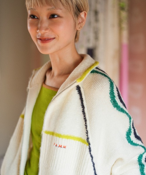 ホームウェアのニットトラックジャケット（ニット/セーター）｜PAMM