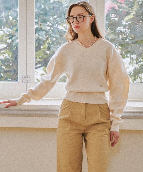 RONRON（ロンロン）の「V NECK BALLOON KNIT PULLOVER IVORY（ニット/セーター・レディース・その他・FREE）」の4枚目の写真