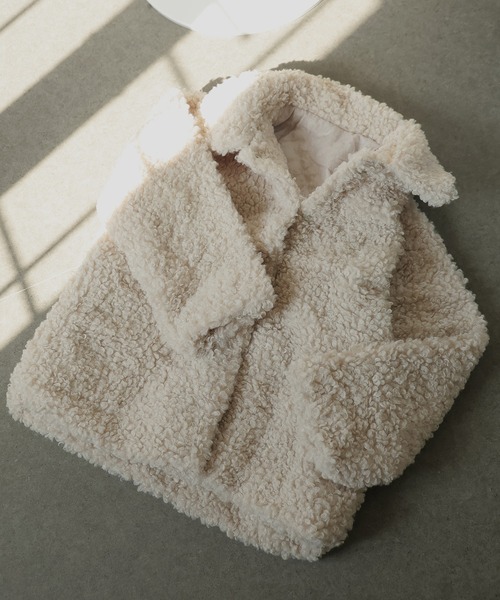 Ulysses（ユリシス）の「襟付きテディーボアファーコート（その他アウター・レディース・ベージュ/モカ・F）」の13枚目の写真