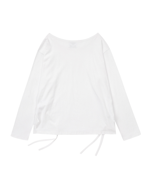 GILAARCHIVE（ギラアーカイブ）の「ONE SHOULDER GRAPHIC LONG SLEEVE_WHITE（Tシャツ/カットソー・レディース・ホワイト・FREE）」の2枚目の写真