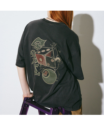 ポケットゲーマーピグメント半袖Tシャツチャコール