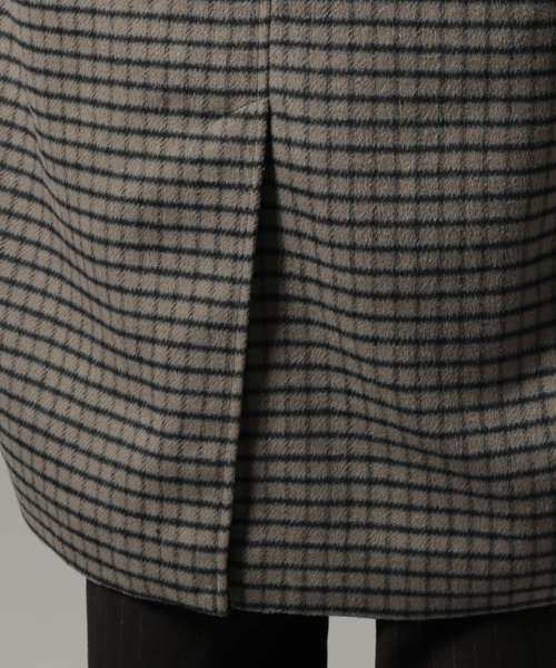 RAGEBLUE（レイジブルー）の「CHECK MOTIF OVER CHESTER COAT / チェック柄/オーバーチェスターコート（チェスターコート・メンズ・グレー系その他/ブラウン系その他・MEDIUM/LARGE）」の21枚目の写真