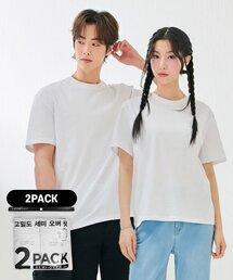2PACK セミオーバー 半袖Tシャツ-DDZU8289A11