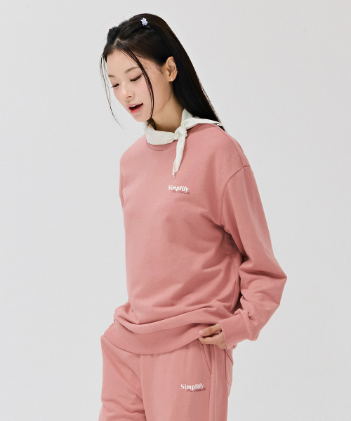 CHASECULT(チェイスカルト)の「女性エッセンシャルマンツーマンTシャツ-ピンク(スウェット・レディース・PINK・90/85)」の2枚目の写真