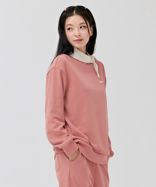 CHASECULT(チェイスカルト)の「女性エッセンシャルマンツーマンTシャツ-ピンク(スウェット・レディース・PINK・90/85)」の3枚目の写真
