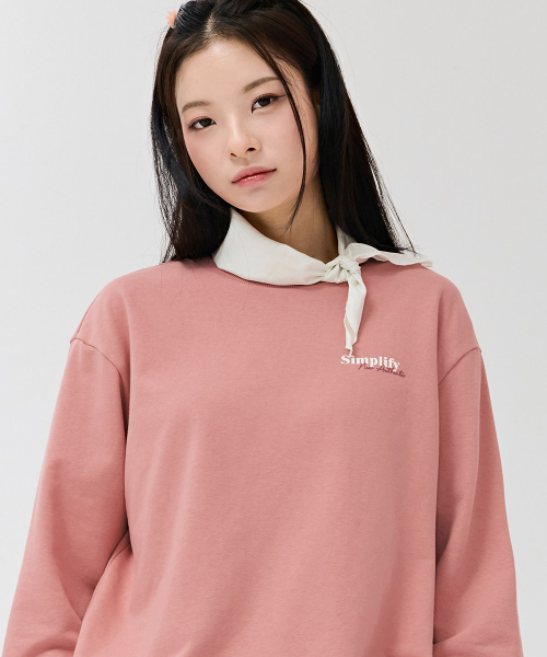 CHASECULT(チェイスカルト)の「女性エッセンシャルマンツーマンTシャツ-ピンク(スウェット・レディース・PINK・90/85)」の5枚目の写真