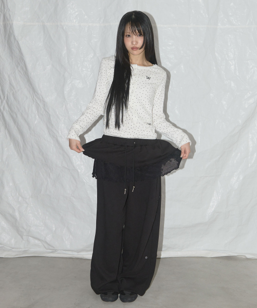 FANCY CLUB（ファンシークラブ）の「レーススターベーシックカーディガン (ホワイト)_F25QB092（カーディガン/ボレロ・レディース・ホワイト・FREE）」の3枚目の写真