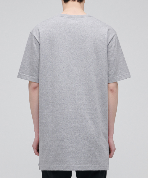 MUSINSA STANDARD（ムシンサスタンダード）の「レイヤードクルーネックTシャツ_ロング丈 [ミディアムグレー]（Tシャツ/カットソー・メンズ・その他・SMALL/MEDIUM/X-SMALL）」の3枚目の写真