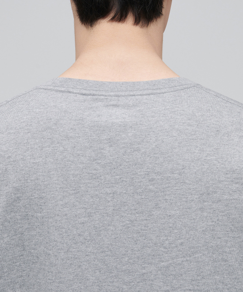 MUSINSA STANDARD（ムシンサスタンダード）の「レイヤードクルーネックTシャツ_ロング丈 [ミディアムグレー]（Tシャツ/カットソー・メンズ・その他・SMALL/MEDIUM/X-SMALL）」の5枚目の写真