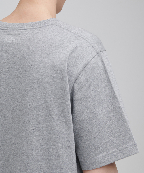 MUSINSA STANDARD（ムシンサスタンダード）の「レイヤードクルーネックTシャツ_ロング丈 [ミディアムグレー]（Tシャツ/カットソー・メンズ・その他・SMALL/MEDIUM/X-SMALL）」の6枚目の写真