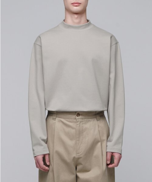 MUSINSA STANDARD（ムシンサスタンダード）の「ポンテモックネック長袖Tシャツ[マッシュルーム]（Tシャツ/カットソー・メンズ・その他・SMALL/MEDIUM/LARGE/X-LARGE/XX-LARGE/XXX-LARGE）」の2枚目の写真