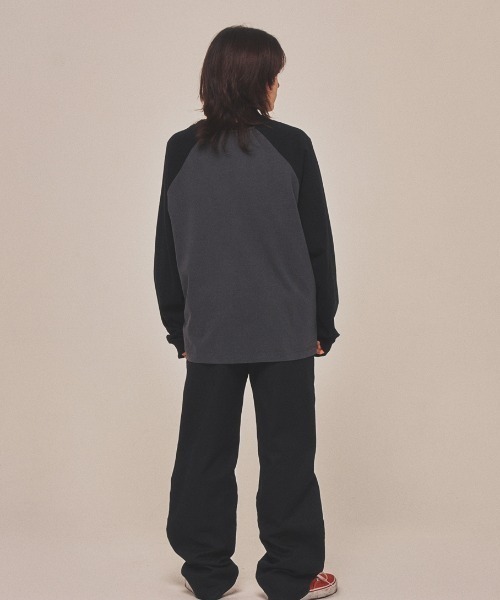 Teem Store（チームストア）の「WAS HERE T-SHIRTS / ラグランンスリーブフロントロゴロンT（Tシャツ/カットソー・レディース・ブラック/グレー・F）」の15枚目の写真