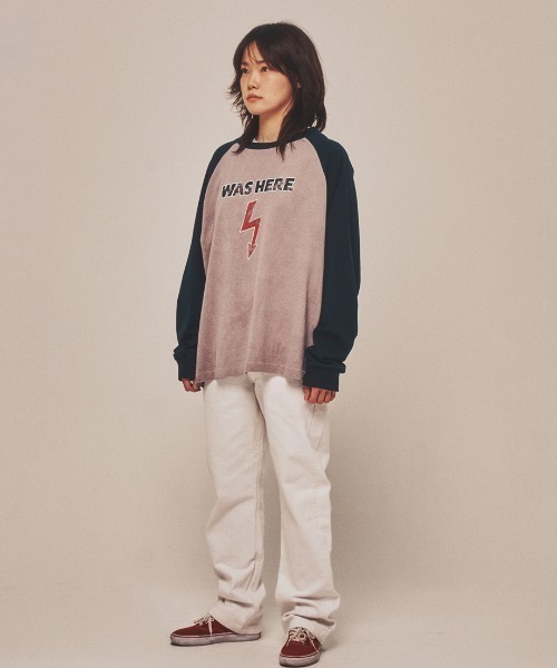 Teem Store（チームストア）の「WAS HERE T-SHIRTS / ラグランンスリーブフロントロゴロンT（Tシャツ/カットソー・レディース・ブラック/グレー・F）」の17枚目の写真