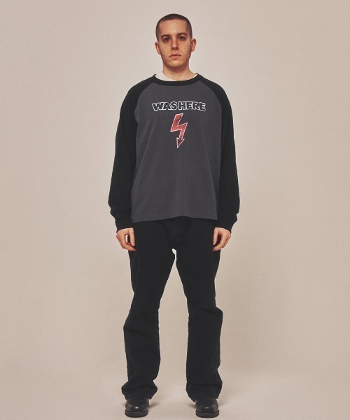 Teem Store（チームストア）の「WAS HERE T-SHIRTS / ラグランンスリーブフロントロゴロンT（Tシャツ/カットソー・レディース・ブラック/グレー・F）」の19枚目の写真