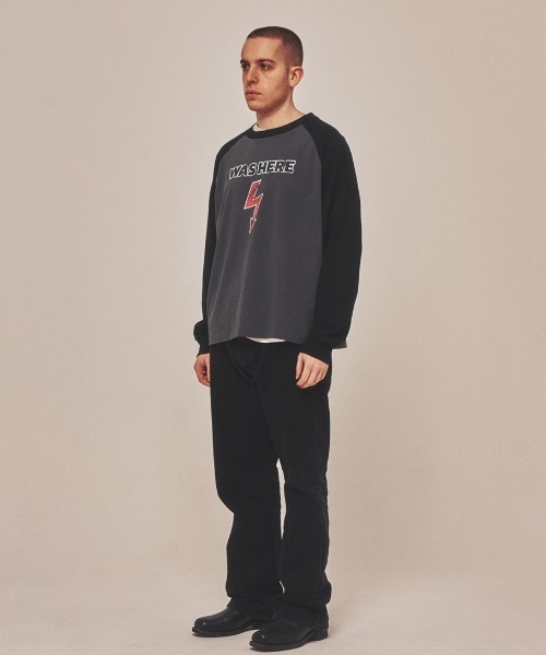 Teem Store（チームストア）の「WAS HERE T-SHIRTS / ラグランンスリーブフロントロゴロンT（Tシャツ/カットソー・レディース・ブラック/グレー・F）」の20枚目の写真