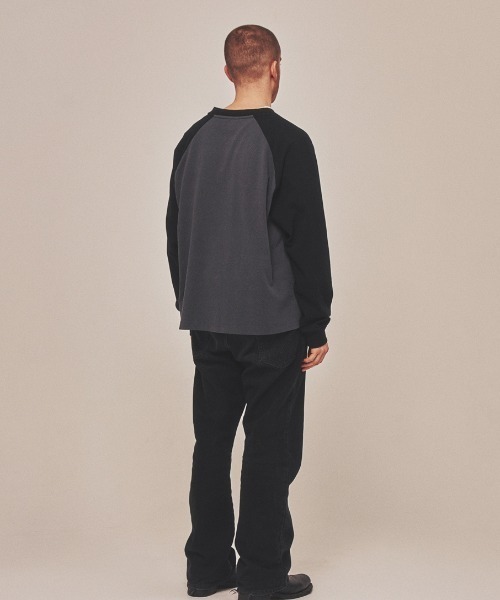 Teem Store（チームストア）の「WAS HERE T-SHIRTS / ラグランンスリーブフロントロゴロンT（Tシャツ/カットソー・レディース・ブラック/グレー・F）」の21枚目の写真