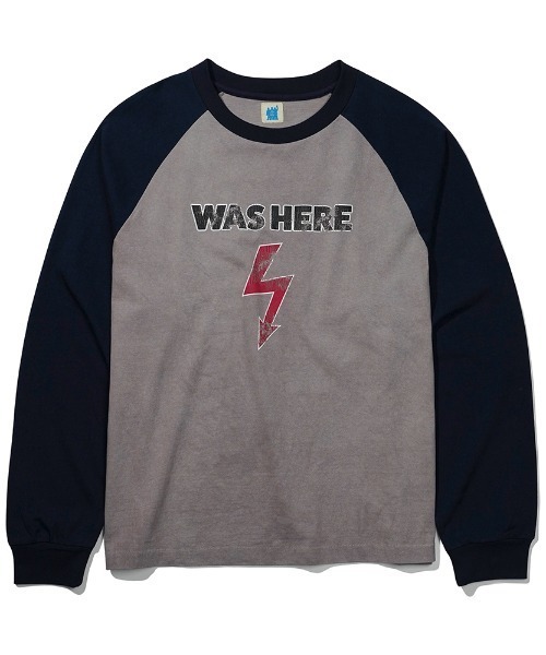 Teem Store（チームストア）の「WAS HERE T-SHIRTS / ラグランンスリーブフロントロゴロンT（Tシャツ/カットソー・レディース・ブラック/グレー・F）」の5枚目の写真
