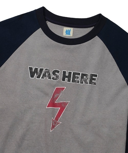 Teem Store（チームストア）の「WAS HERE T-SHIRTS / ラグランンスリーブフロントロゴロンT（Tシャツ/カットソー・レディース・ブラック/グレー・F）」の7枚目の写真