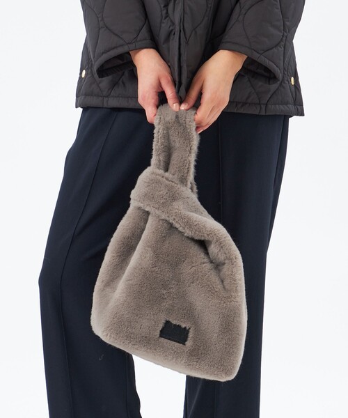 MACKINTOSH PHILOSOPHY（ﾏｯｷﾝﾄｯｼｭ ﾌｨﾛｿﾌｨｰ）の「フラッフィーハンドバッグ（ハンドバッグ・レディース・ブラウン/ベージュ系その他4/グレー系その他・FREE）」の5枚目の写真