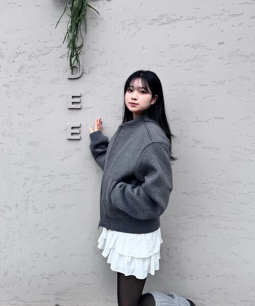 GLW(ジーエルダブリュ)の「ヘビーウェイトラウンドブルゾングレー(ブルゾン・レディース・その他・SMALL/MEDIUM/LARGE)」の14枚目の写真