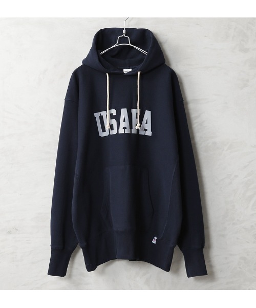 HOUSTON(ヒューストン)の「HOUSTON ヒューストン 22370 U.S.コットン USAFA プリント フーディー スウェットシャツ(パーカー・メンズ・グレー/ネイビー・M/L/XL/XXL)」の1枚目の写真