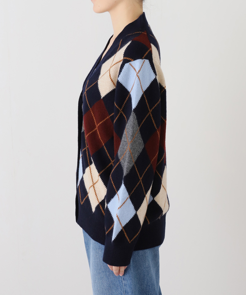 FRAMeWORK（フレームワーク）の「&DAUGHTER ARGYLE GRANAD CARDIGAN 6（カーディガン/ボレロ・レディース・ダークブルー/グレー/ベージュ・FREE）」の6枚目の写真