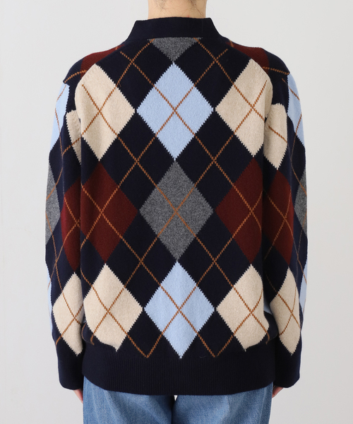 FRAMeWORK（フレームワーク）の「&DAUGHTER ARGYLE GRANAD CARDIGAN 6（カーディガン/ボレロ・レディース・ダークブルー/グレー/ベージュ・FREE）」の7枚目の写真