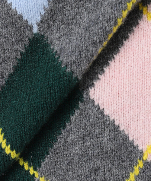 FRAMeWORK（フレームワーク）の「&DAUGHTER ARGYLE GRANAD CARDIGAN 6（カーディガン/ボレロ・レディース・ダークブルー/グレー/ベージュ・FREE）」の14枚目の写真