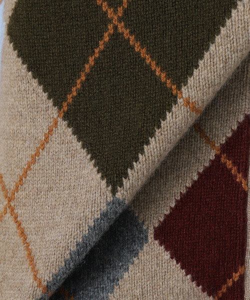 FRAMeWORK（フレームワーク）の「&DAUGHTER ARGYLE GRANAD CARDIGAN 6（カーディガン/ボレロ・レディース・ダークブルー/グレー/ベージュ・FREE）」の16枚目の写真