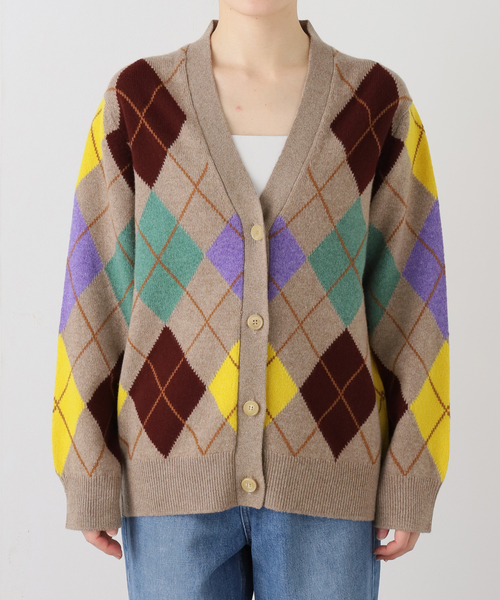 FRAMeWORK（フレームワーク）の「&DAUGHTER ARGYLE GRANAD CARDIGAN 6（カーディガン/ボレロ・レディース・ダークブルー/グレー/ベージュ・FREE）」の18枚目の写真