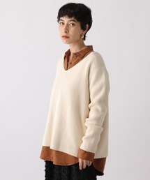 studio CLIP | 《ウタオ》スウェットライクＶネックプルオーバー(ニット/セーター)
