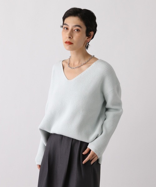 studio CLIP(スタディオクリップ)の「《ウタオ》スウェットライクVネックプルオーバー(ニット/セーター・レディース・グレー/ライトブルー/サンドグレー・FREE)」の18枚目の写真