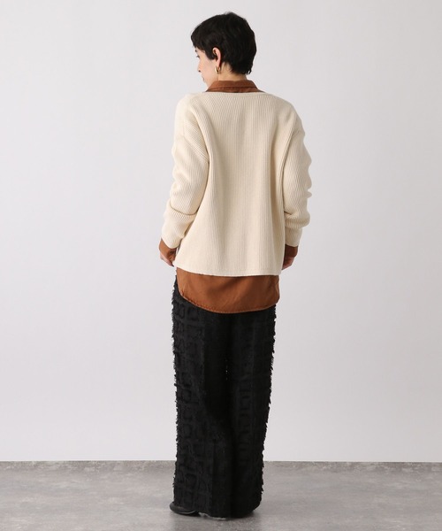 studio CLIP(スタディオクリップ)の「《ウタオ》スウェットライクVネックプルオーバー(ニット/セーター・レディース・グレー/ライトブルー/サンドグレー・FREE)」の5枚目の写真