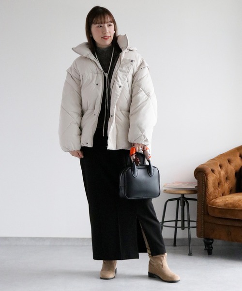 cepo（セポ）の「ベロアモールモックネックニットプルオーバー（ニット/セーター・レディース・チャコール/オフホワイト/イエロー/ミント/ネイビー・M）」の10枚目の写真