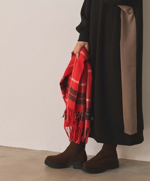 TWEED MILL（ツイードミル）の「ＴＷＥＥＤＭＩＬＬチェック②（ストール/ショール・レディース・レッド系/ブルー系・FREE）」の2枚目の写真