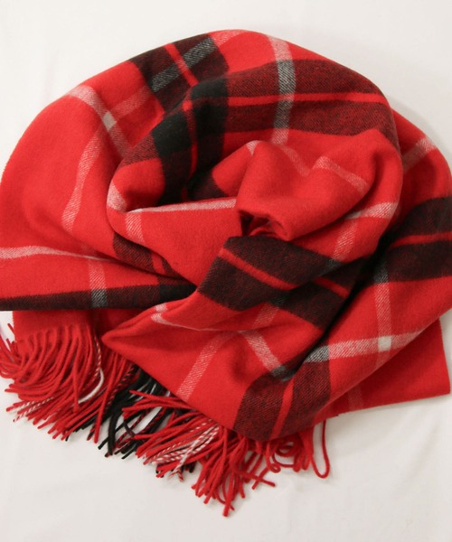 TWEED MILL（ツイードミル）の「ＴＷＥＥＤＭＩＬＬチェック②（ストール/ショール・レディース・レッド系/ブルー系・FREE）」の17枚目の写真