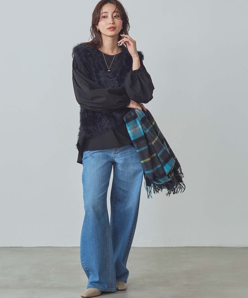 TWEED MILL（ツイードミル）の「ＴＷＥＥＤＭＩＬＬチェック②（ストール/ショール・レディース・レッド系/ブルー系・FREE）」の19枚目の写真