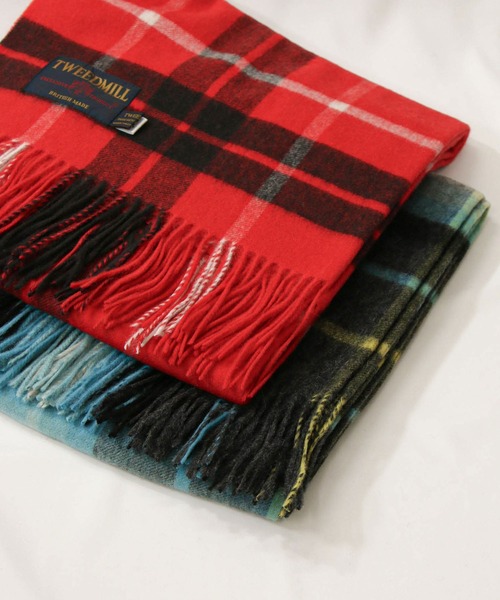 TWEED MILL（ツイードミル）の「ＴＷＥＥＤＭＩＬＬチェック②（ストール/ショール・レディース・レッド系/ブルー系・FREE）」の15枚目の写真