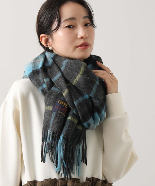 TWEED MILL（ツイードミル）の「ＴＷＥＥＤＭＩＬＬチェック②（ストール/ショール・レディース・レッド系/ブルー系・FREE）」の5枚目の写真