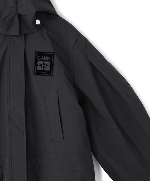 GANNI(ガニー)の「【GANNI(ガニー)】Ripstop Tri-Layer Parka Coat(モッズコート・レディース・ブラック/ブルー系その他・36)」の5枚目の写真