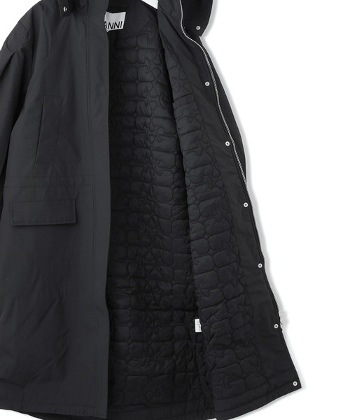 GANNI(ガニー)の「【GANNI(ガニー)】Ripstop Tri-Layer Parka Coat(モッズコート・レディース・ブラック/ブルー系その他・36)」の8枚目の写真